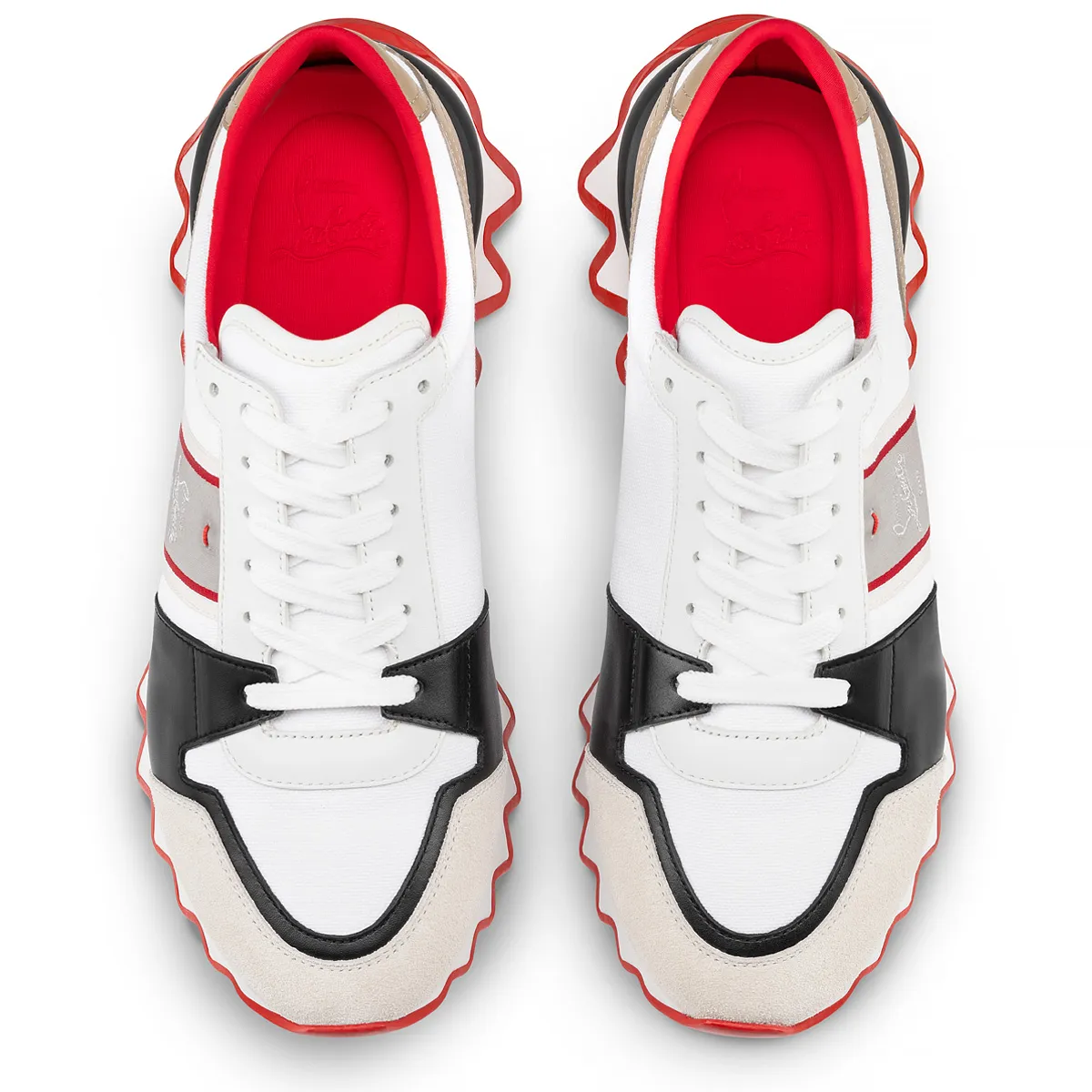 Nastroshark Sneakers - Olona canva and calf leather - White - Men