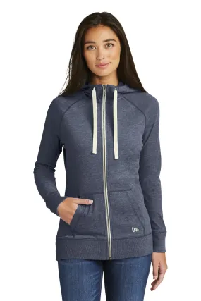 New Era LNEA122     Ladies Sueded Cotton Blend Full-Zip Hoodie SKU: LNEA122