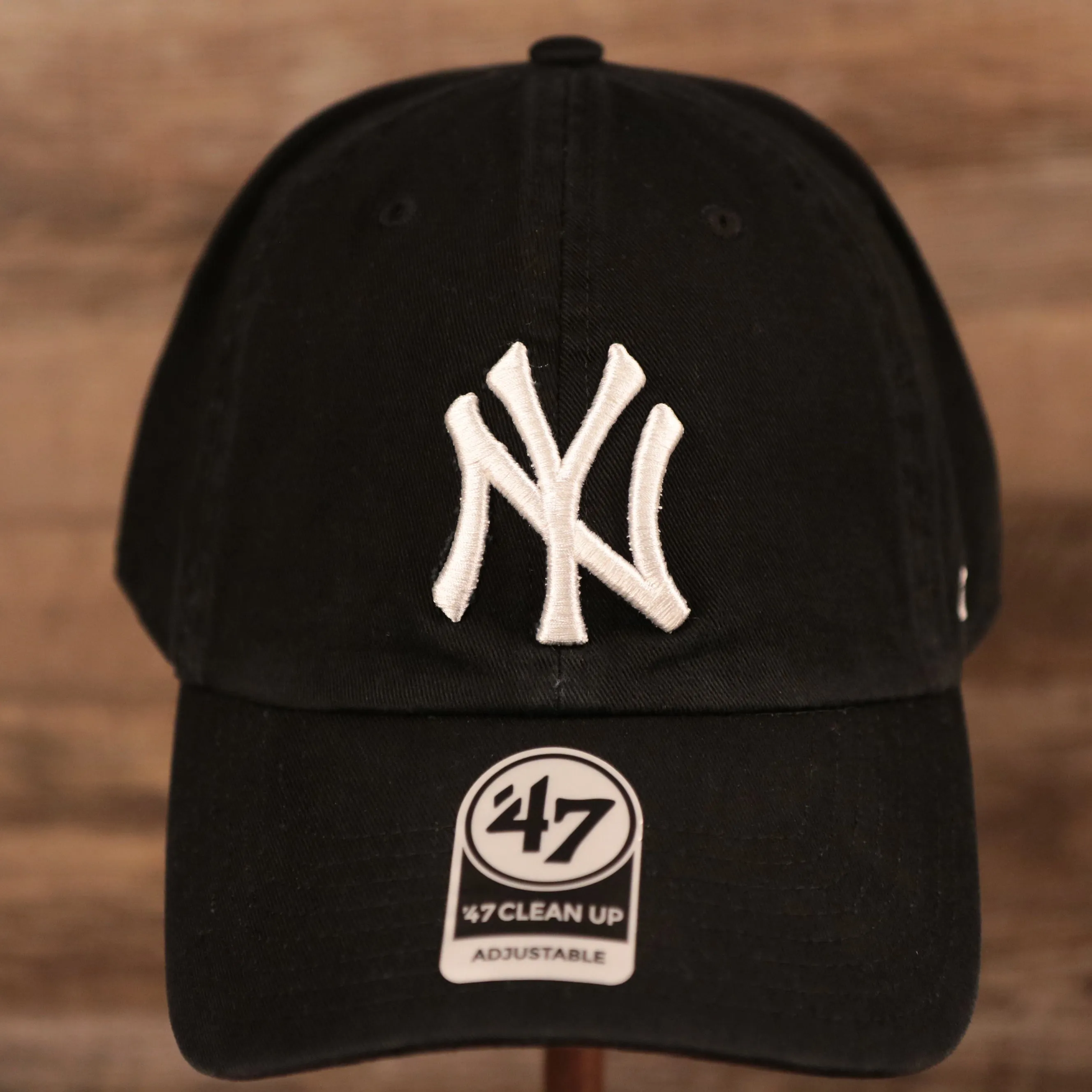 New York Yankees Pink Bottom Black Baseball Hat | Yankees Black Adjustable Hat | Pink Brim Dad Hat