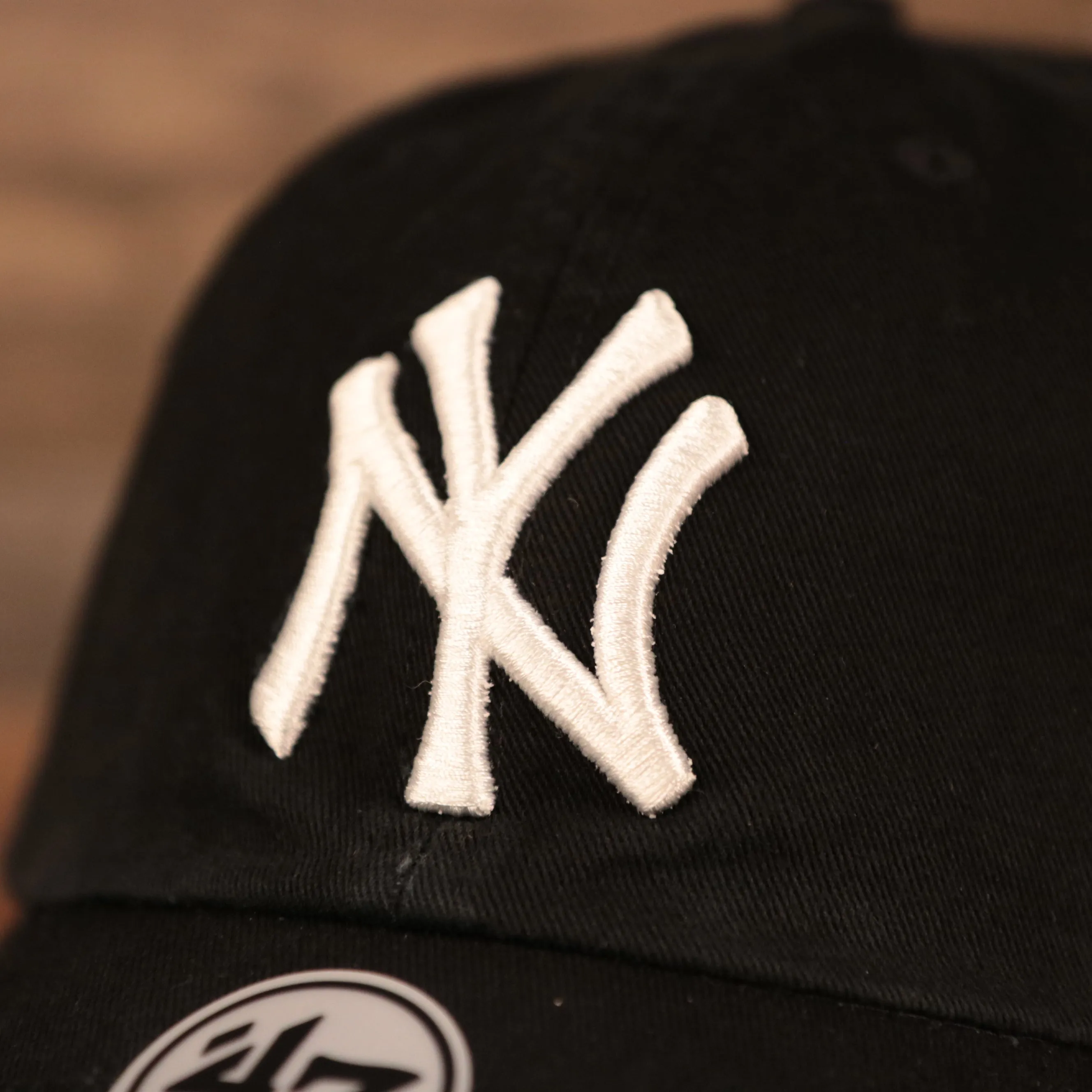 New York Yankees Pink Bottom Black Baseball Hat | Yankees Black Adjustable Hat | Pink Brim Dad Hat