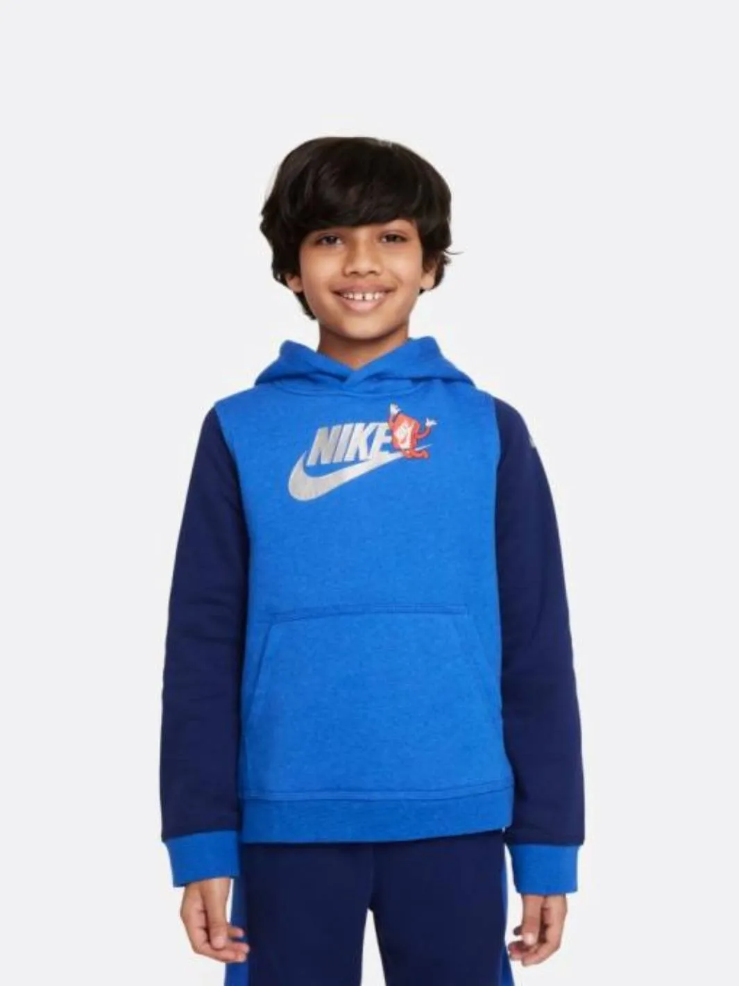 Nike - Boy - Club GFX Pullover Hoodie - Royal Blue/Black