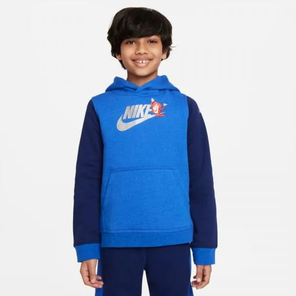 Nike - Boy - Club GFX Pullover Hoodie - Royal Blue/Black