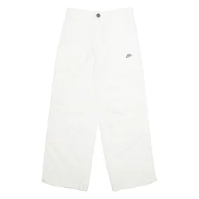 NIKE Workwear Womens Trousers White Regular Straight W26 L30