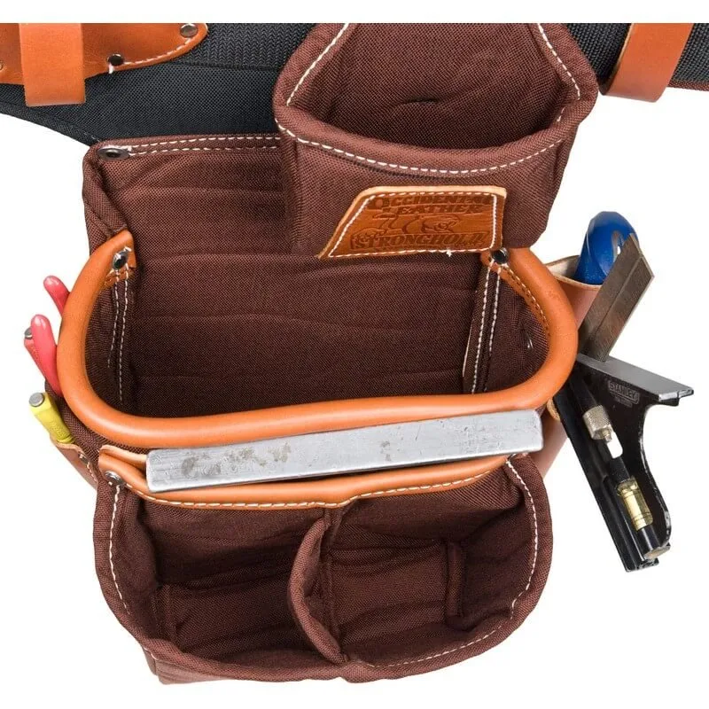 Occidental Leather 9855LH Adjust-to-Fit Fat Lip Tool Bag Set - Cafe - Left