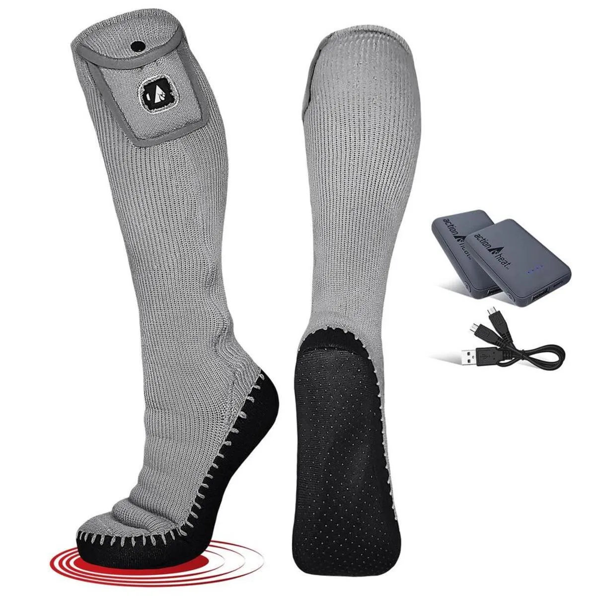 Open Box ActionHeat 5V Battery Heated House Slipper Sock