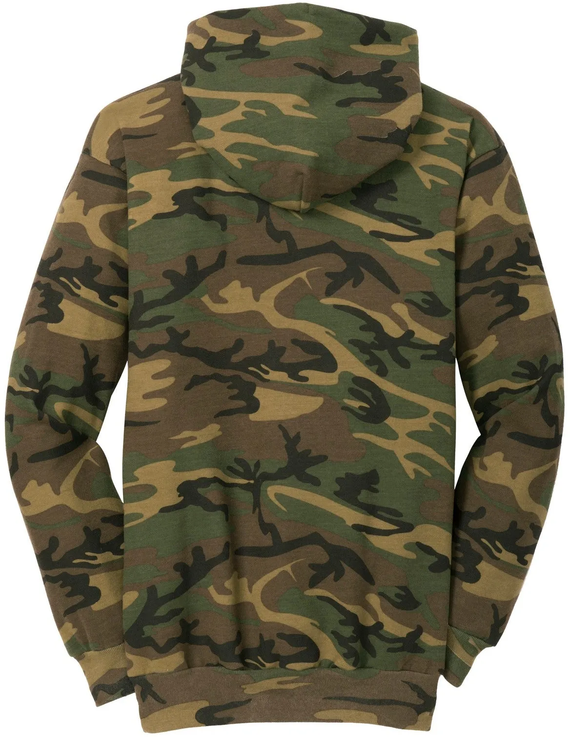 OUTLET-Port & Company Core Fleece Camo Pullover Hooded Sweatshirt