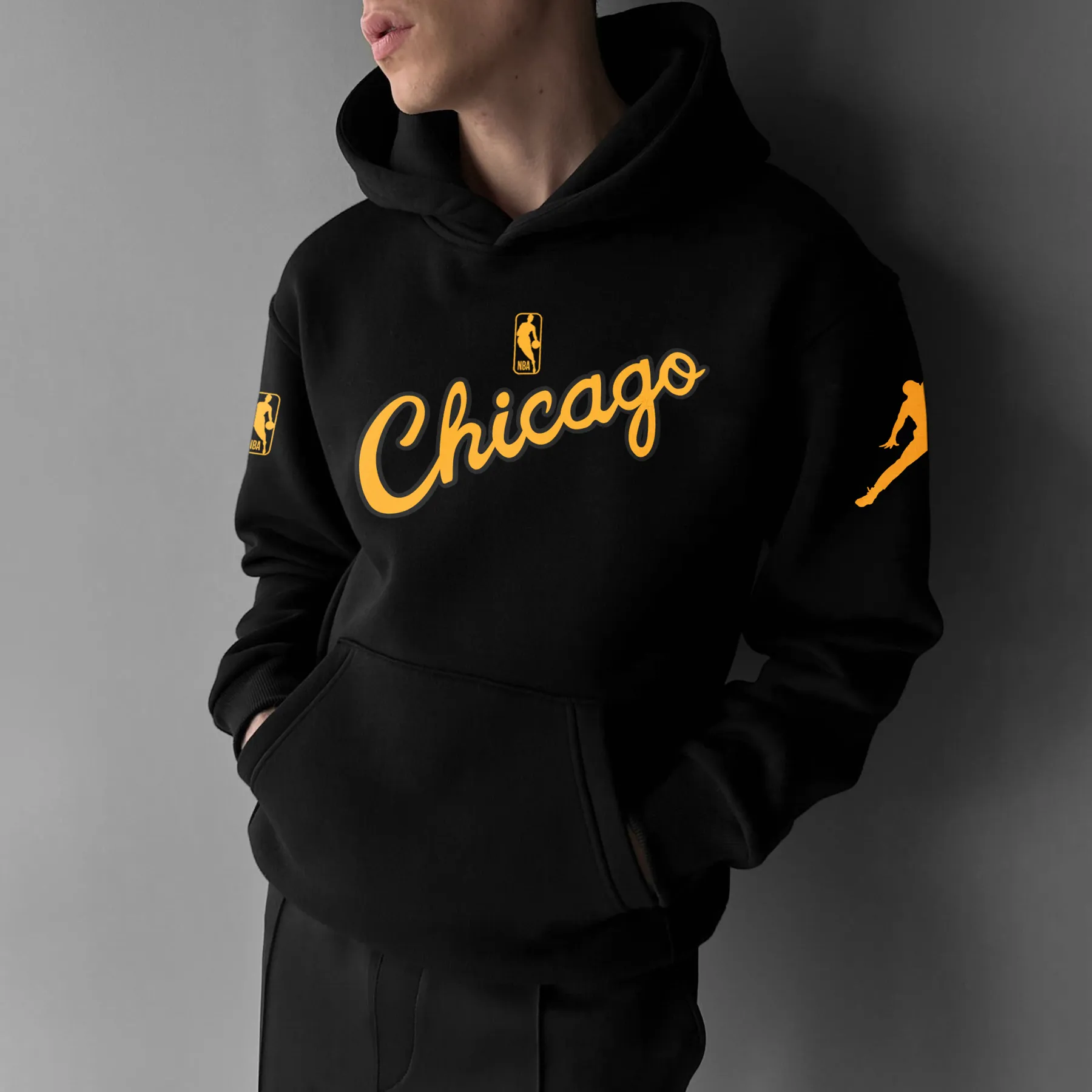 Oversized Street Style Basketball Print Hoodie Chicago 23 Hoodie 