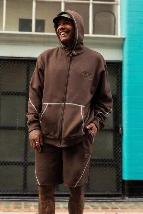 Oversized Worldwide Hooded Short Tracksuit