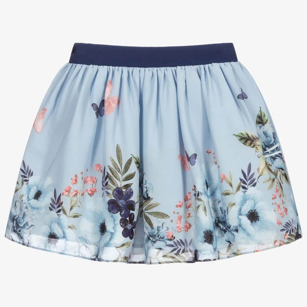 Pale Blue Butterfly Skirt