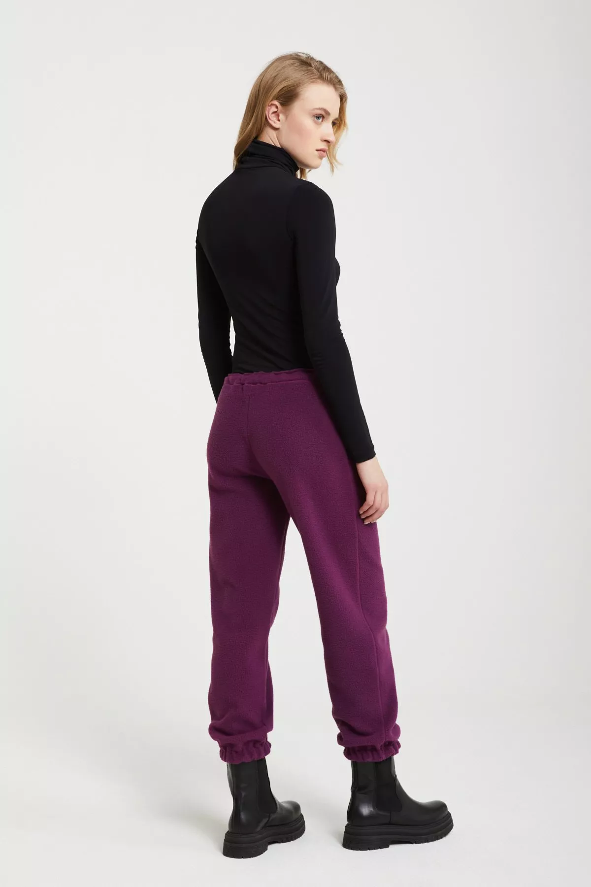 Pile jogger trousers