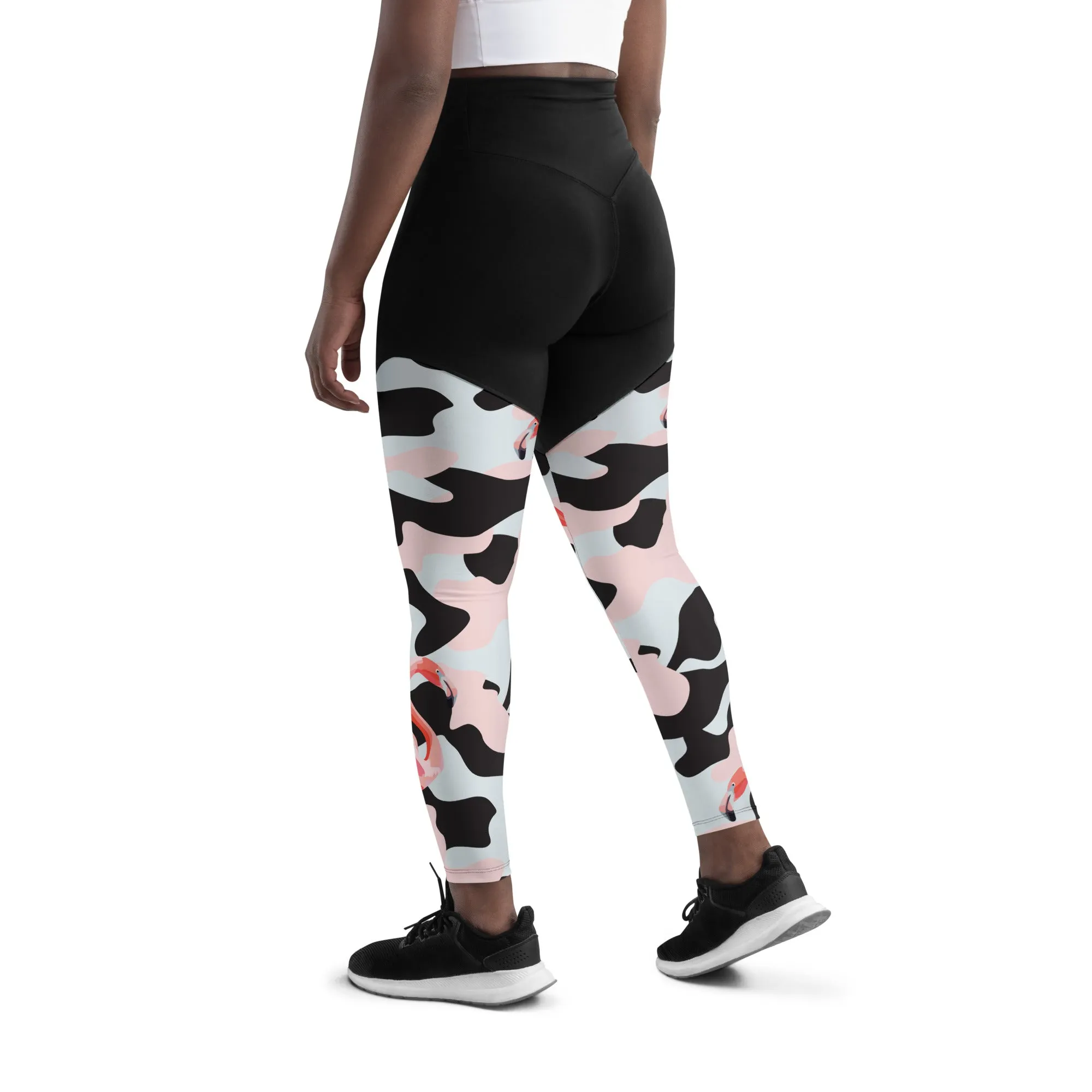 Pink Flamingo Camo Compression Leggings