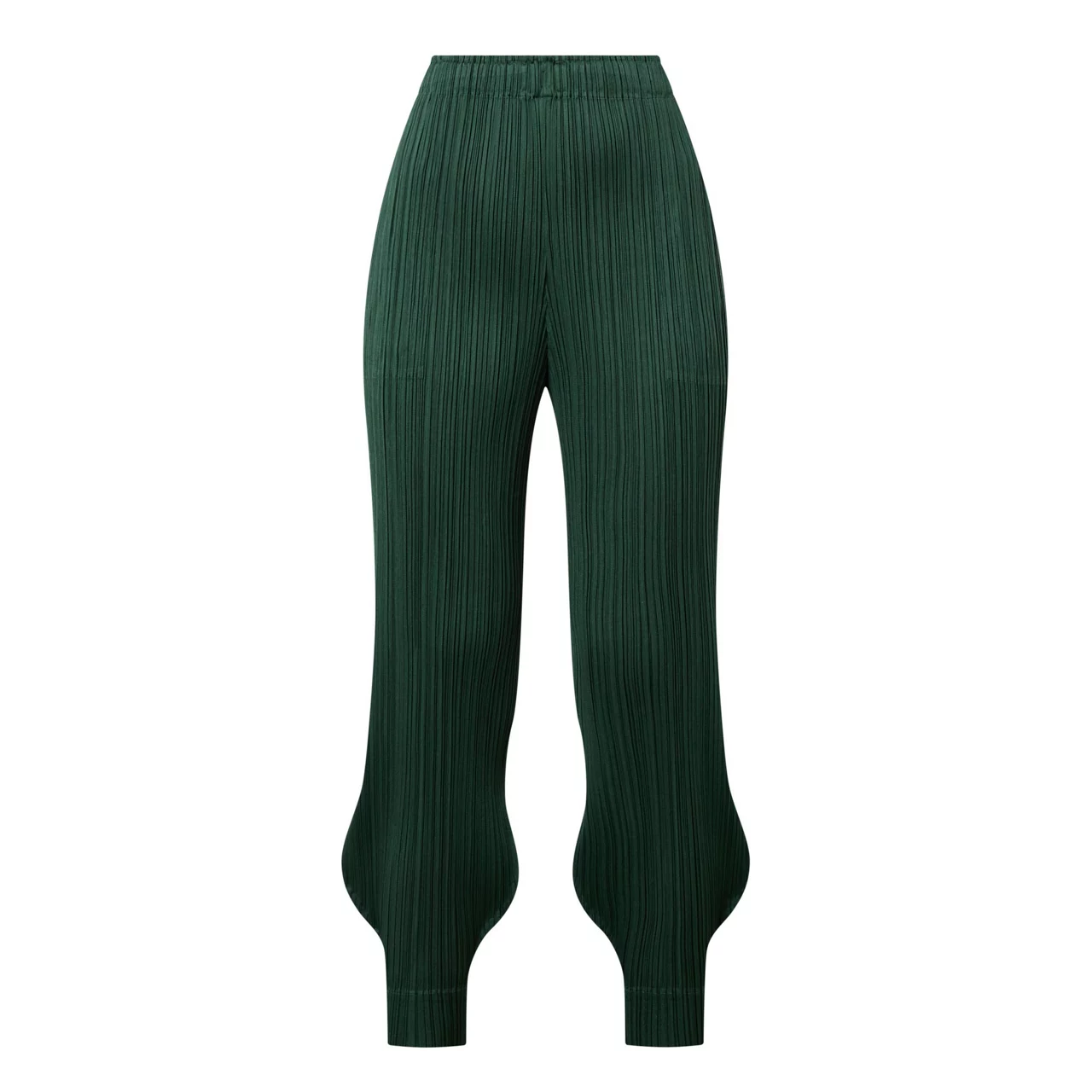 PLEATS PLEASE ISSEY MIYAKE October Cuffed Pleated Trousers - Deep Green