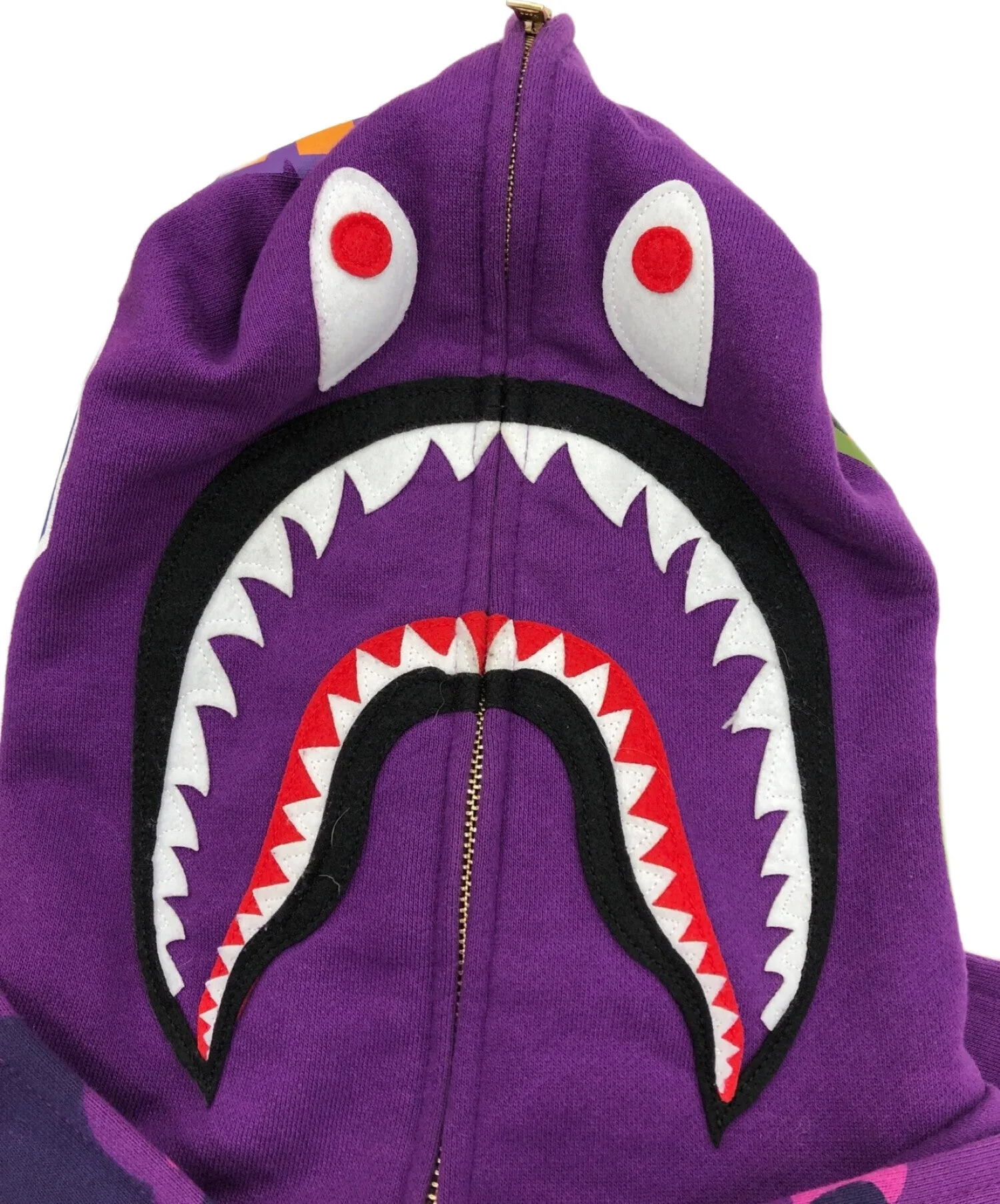 [Pre-owned] A BATHING APE Double Shark Camo Zip Hoodie 001zpk301001m