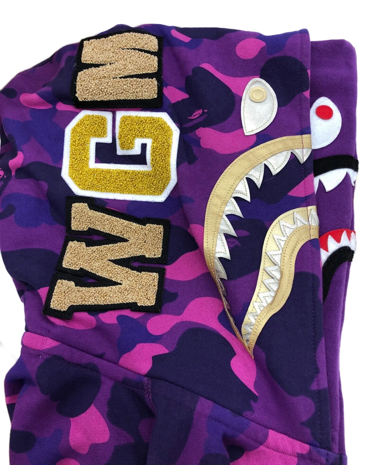 [Pre-owned] A BATHING APE Double Shark Camo Zip Hoodie 001zpk301001m