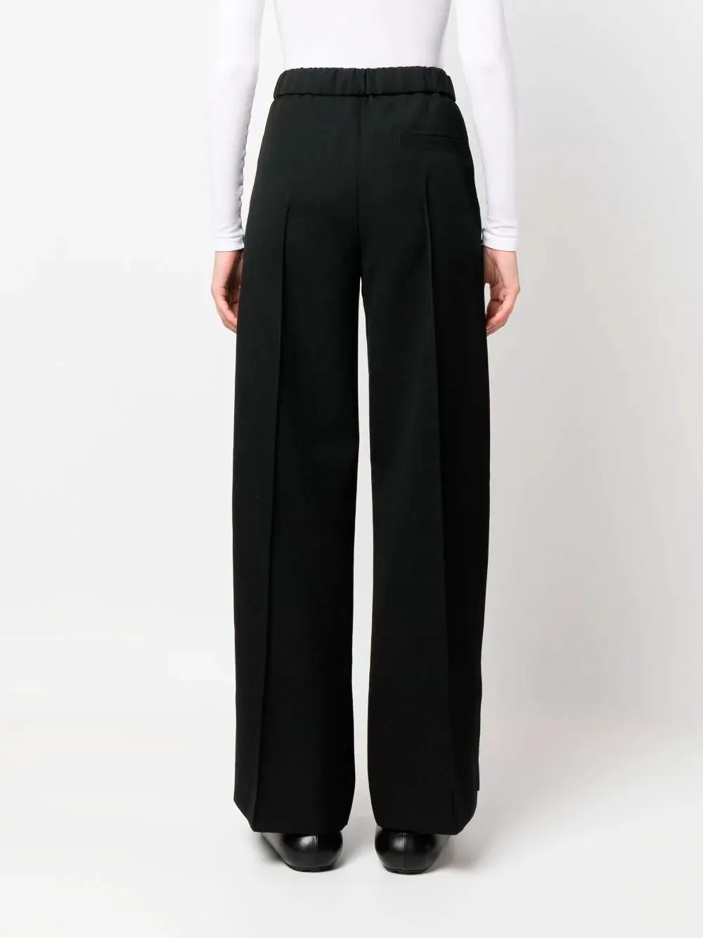 Pressed-crease straight trousers