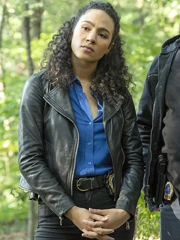 Prodigal Son Dani Powell Aurora Perrineau Leather Jacket