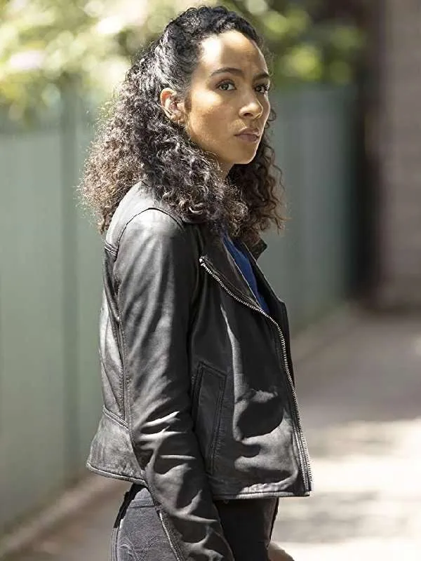 Prodigal Son Dani Powell Aurora Perrineau Leather Jacket