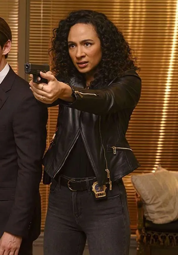 Prodigal Son Dani Powell Aurora Perrineau Leather Jacket