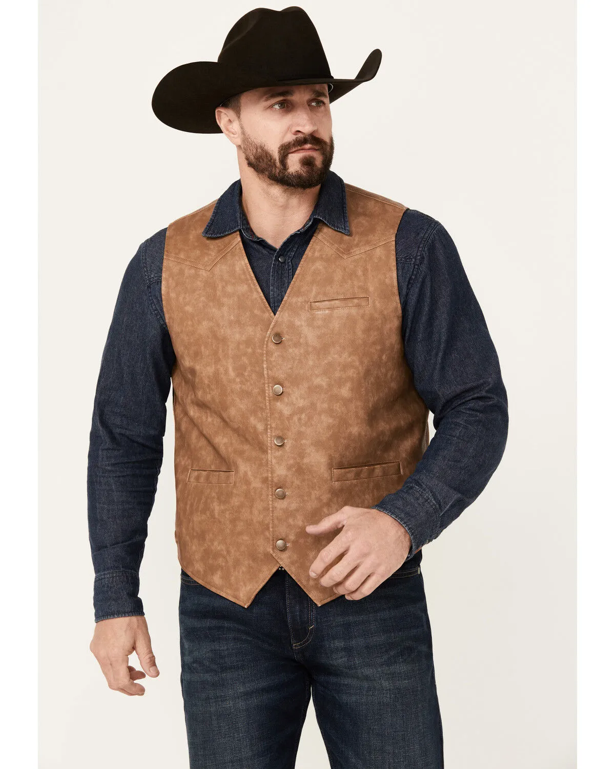 Product Name:  Cody James Men's Hoof Print Faux Leather Vest