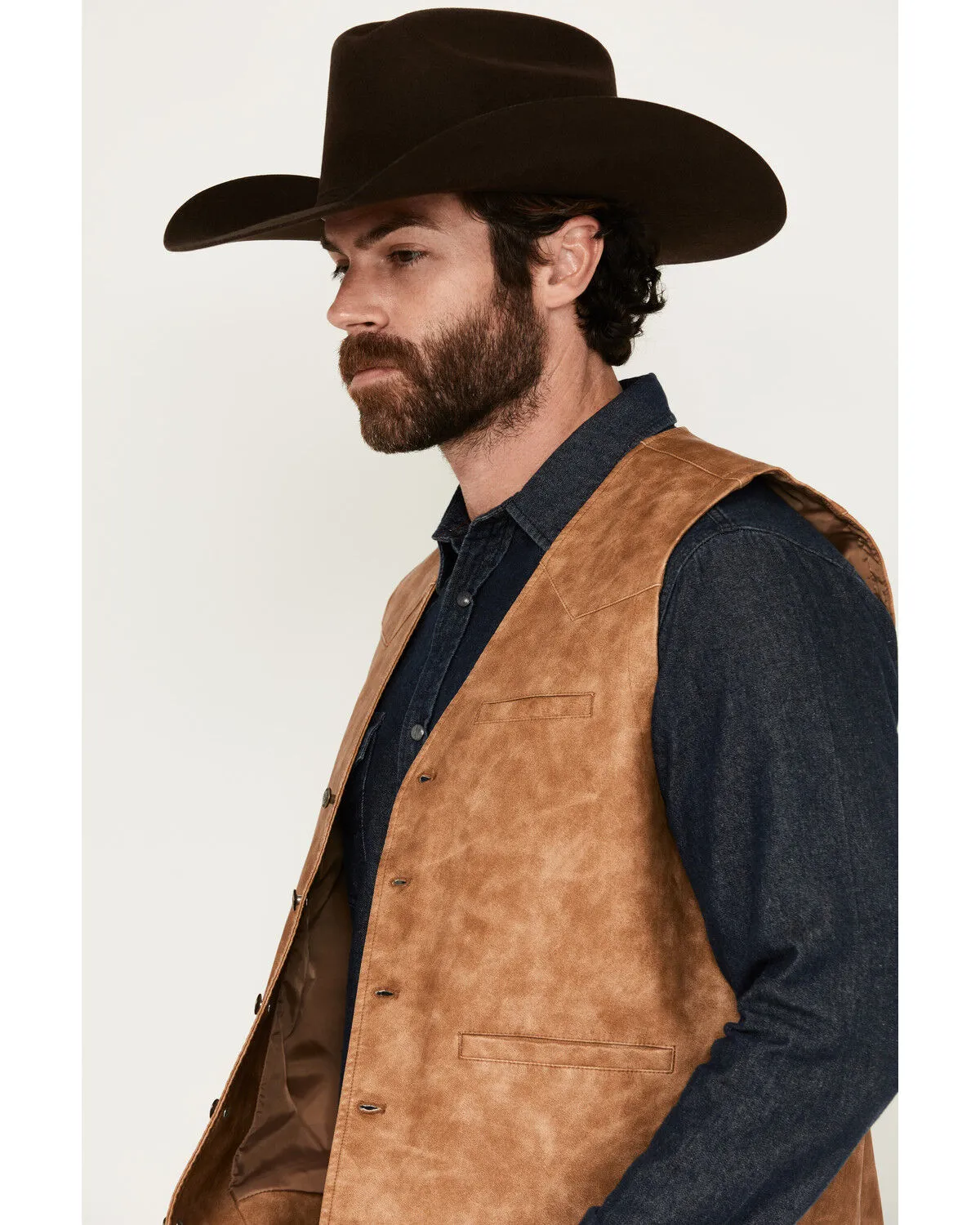 Product Name:  Cody James Men's Palomino Faux Leather Vest