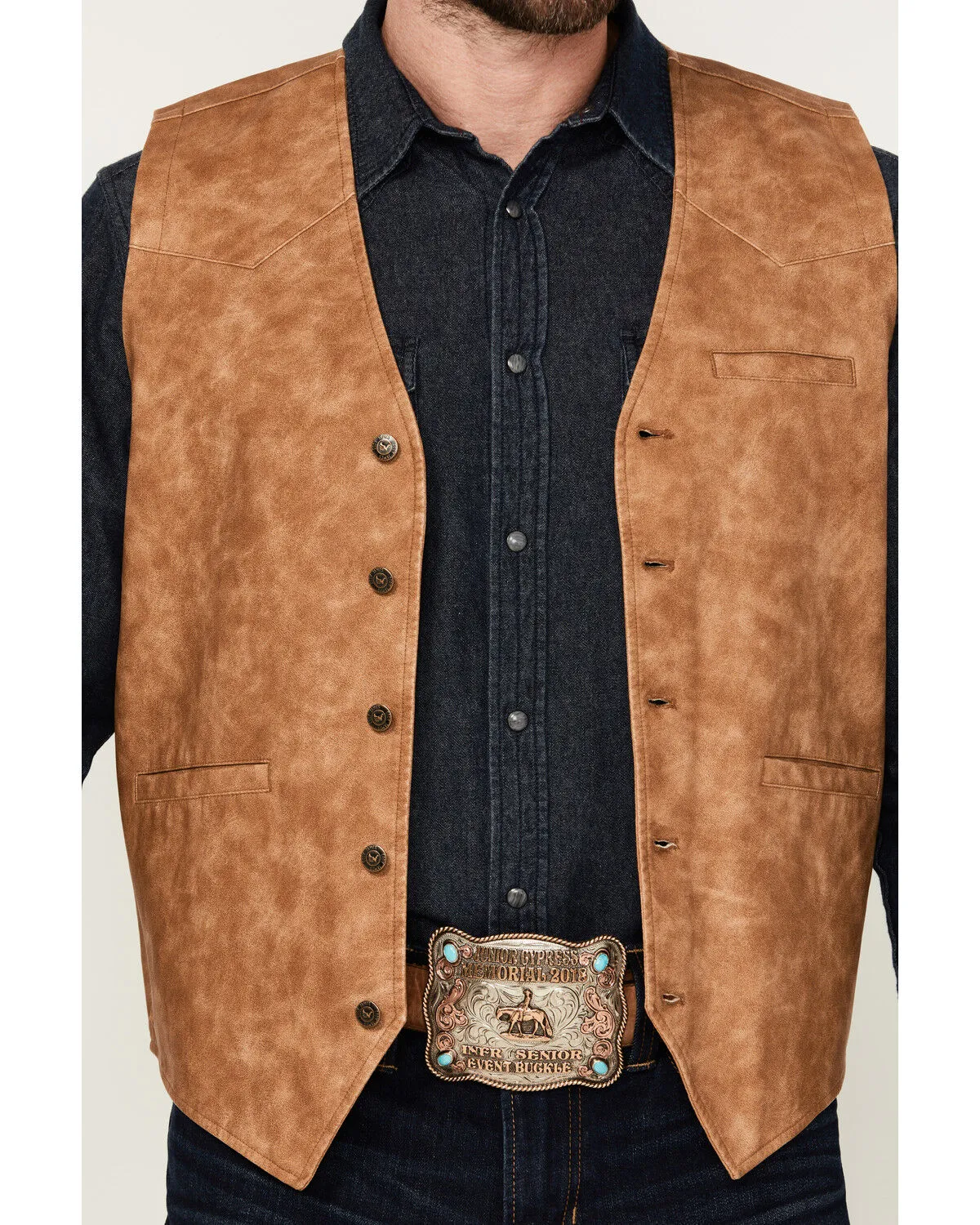 Product Name:  Cody James Men's Palomino Faux Leather Vest