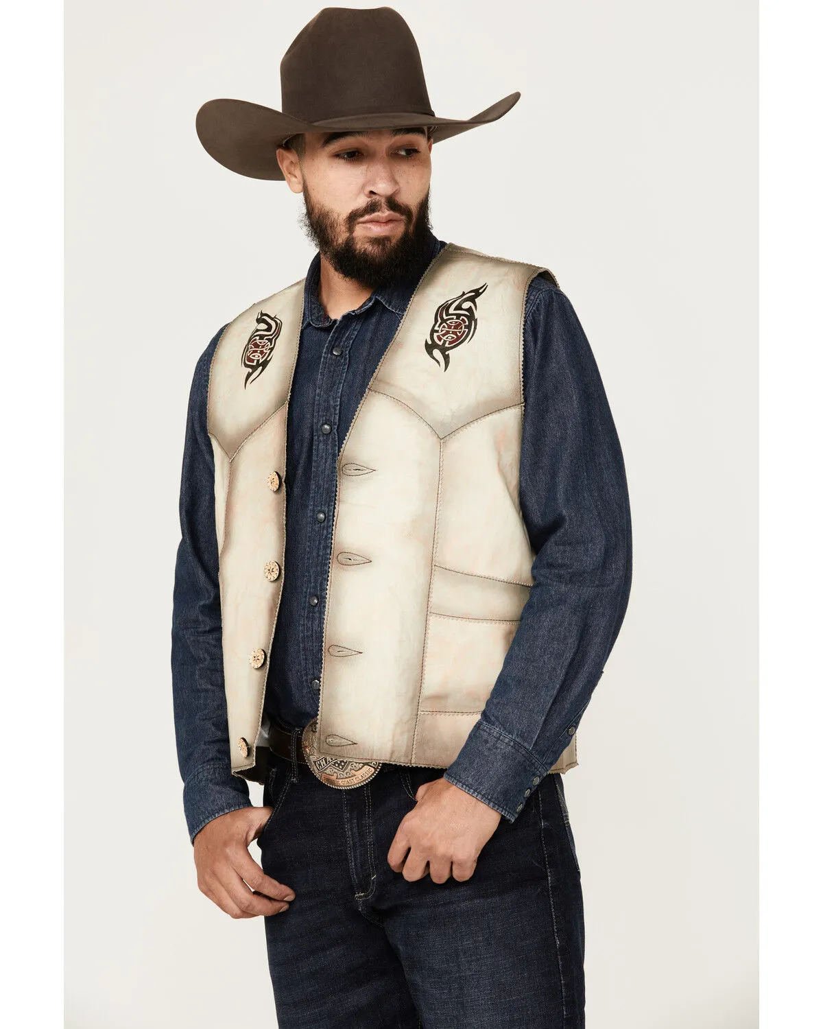 Product Name:  Kobler Leather Men's Eagle Leather Vest