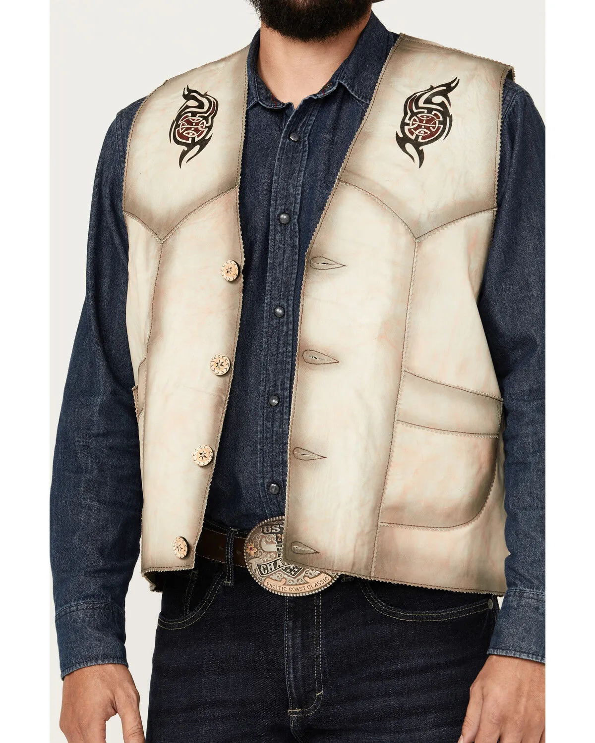 Product Name:  Kobler Leather Men's Eagle Leather Vest