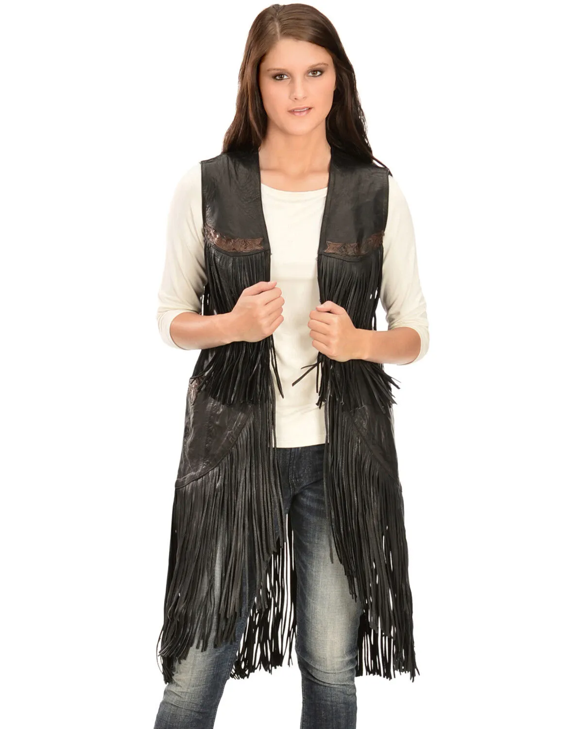 Product Name:  Kobler Leather Women's Ciqala Leather Fringe Vest