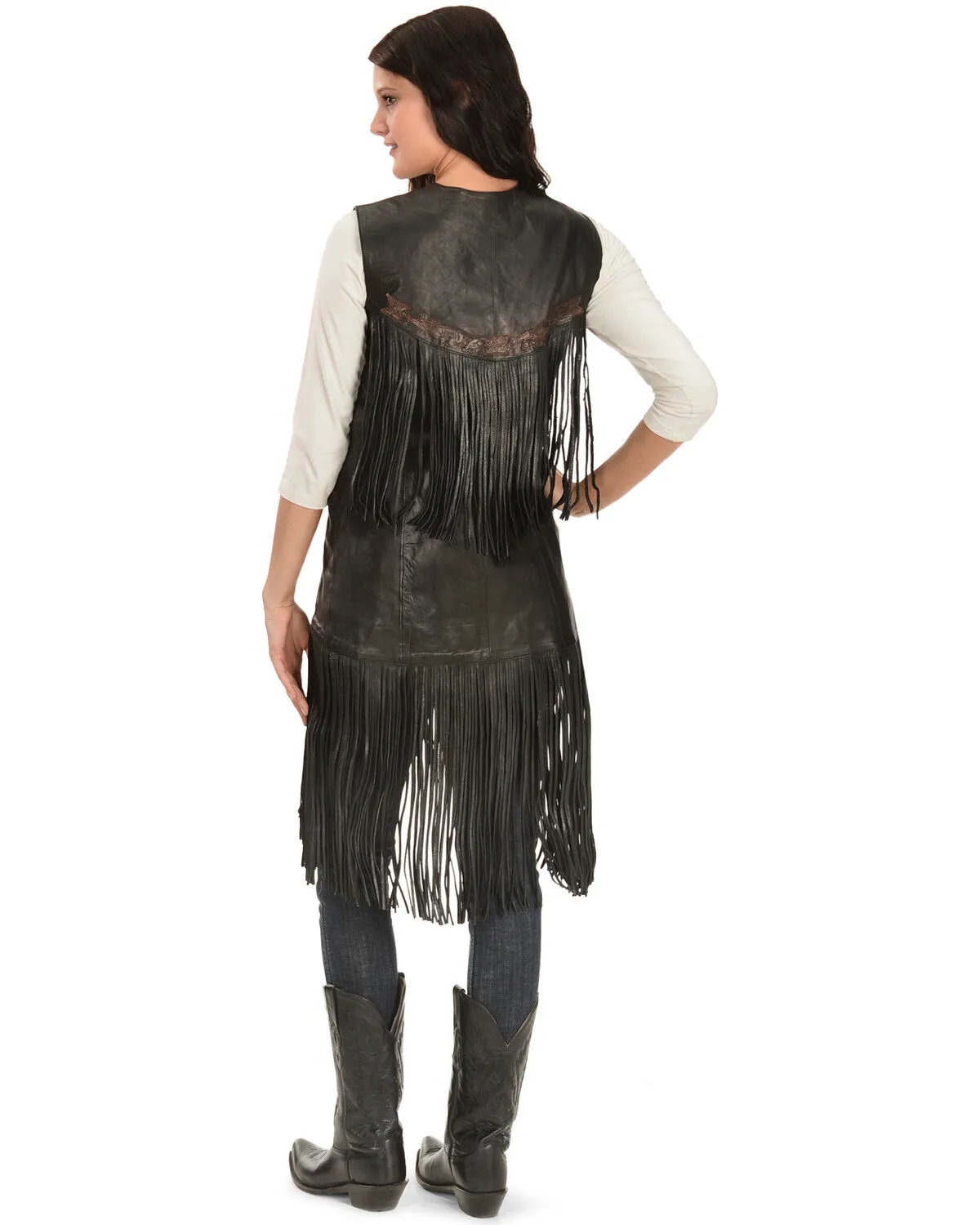 Product Name:  Kobler Leather Women's Ciqala Leather Fringe Vest