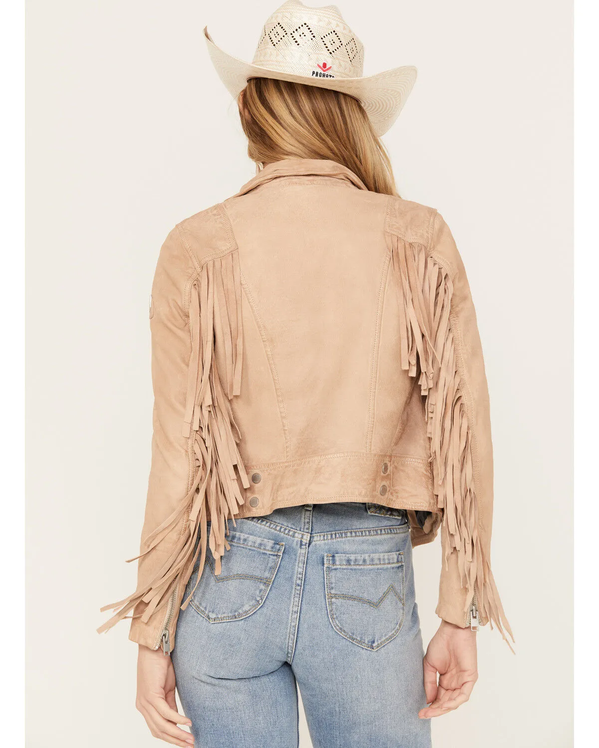 Product Name:  Mauritius Leather Women's Zoe RF Fringe Leather Jacket