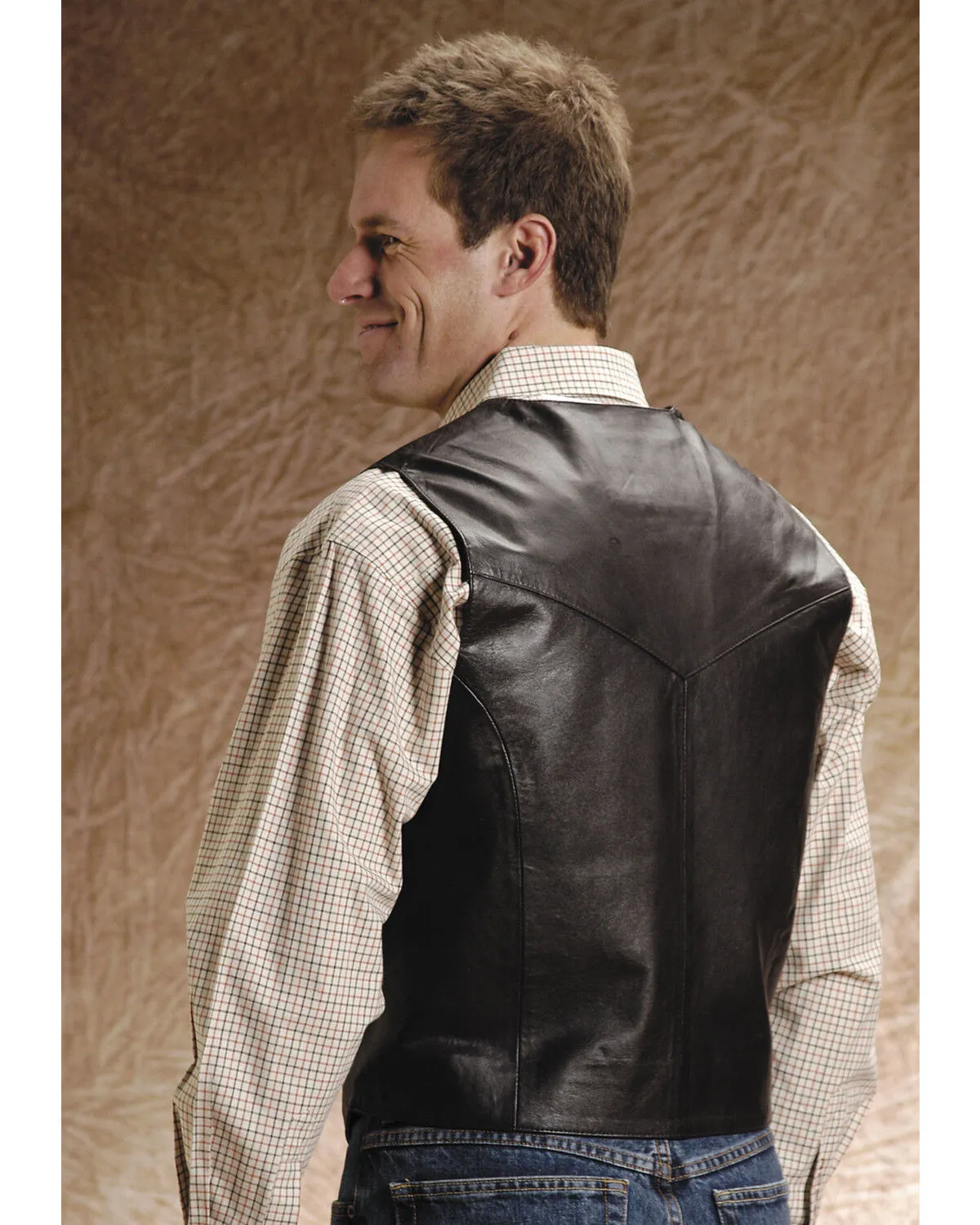 Product Name:  Roper Men's Leather Vest - Big & Tall