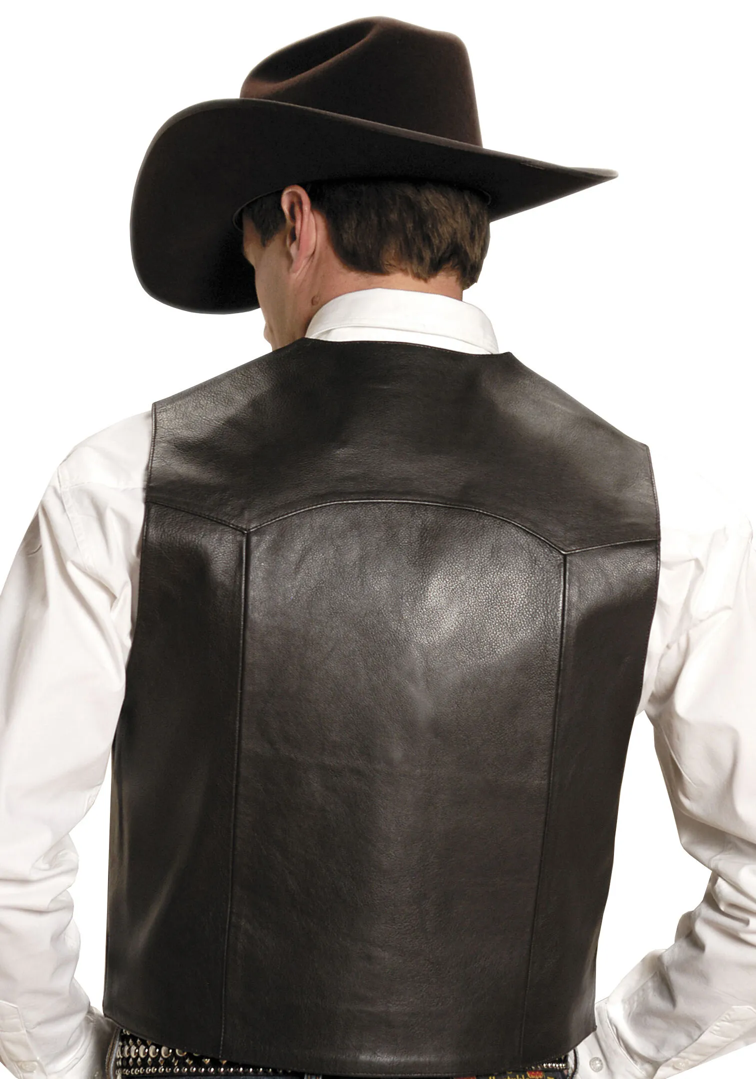 Product Name:  Roper Men's Nappa Notched Collar Leather Vest - Big & Tall