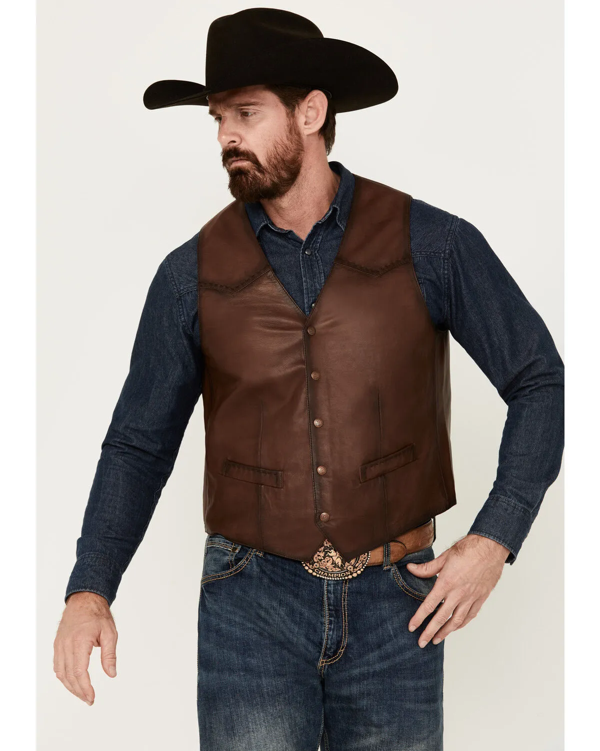 Product Name:  Scully Men's Leather Vest