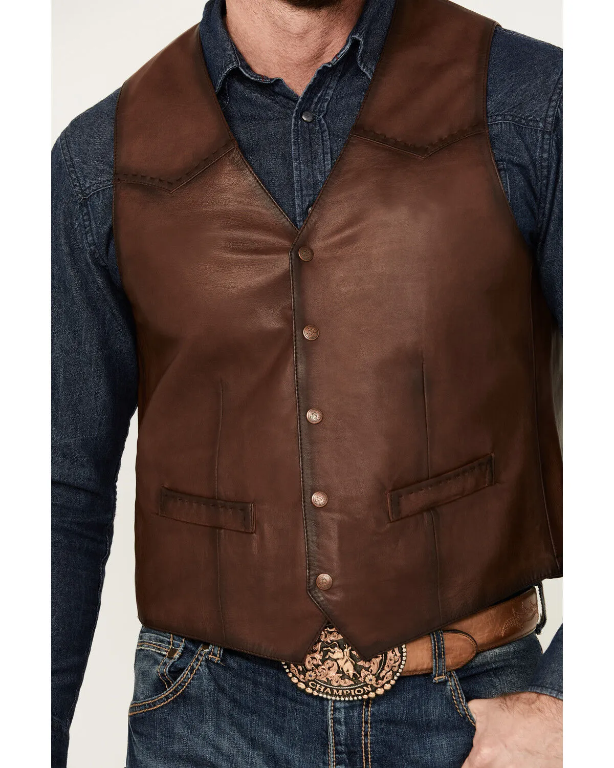 Product Name:  Scully Men's Leather Vest