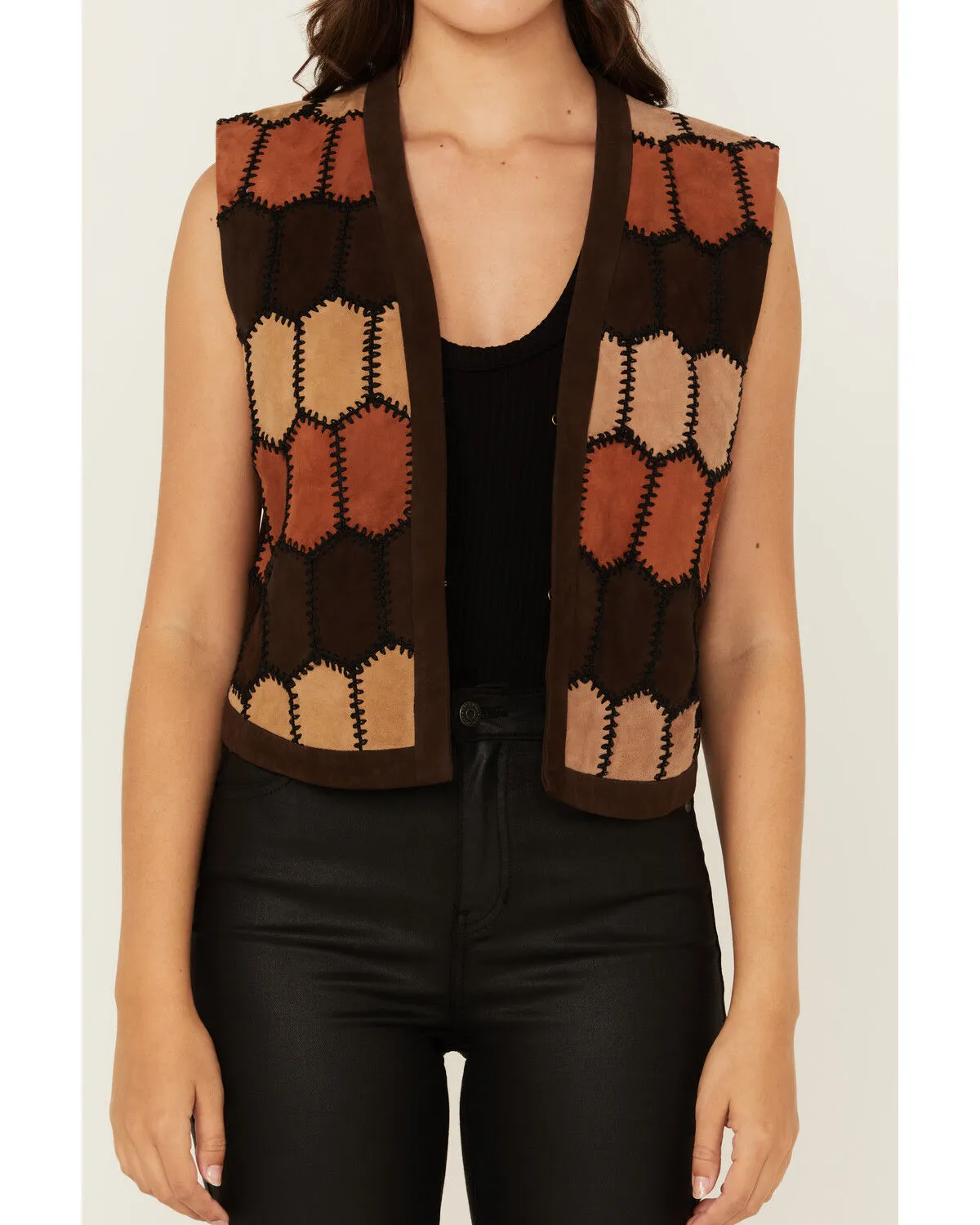 Product Name:  Scully Women's Geo Print Leather Vest