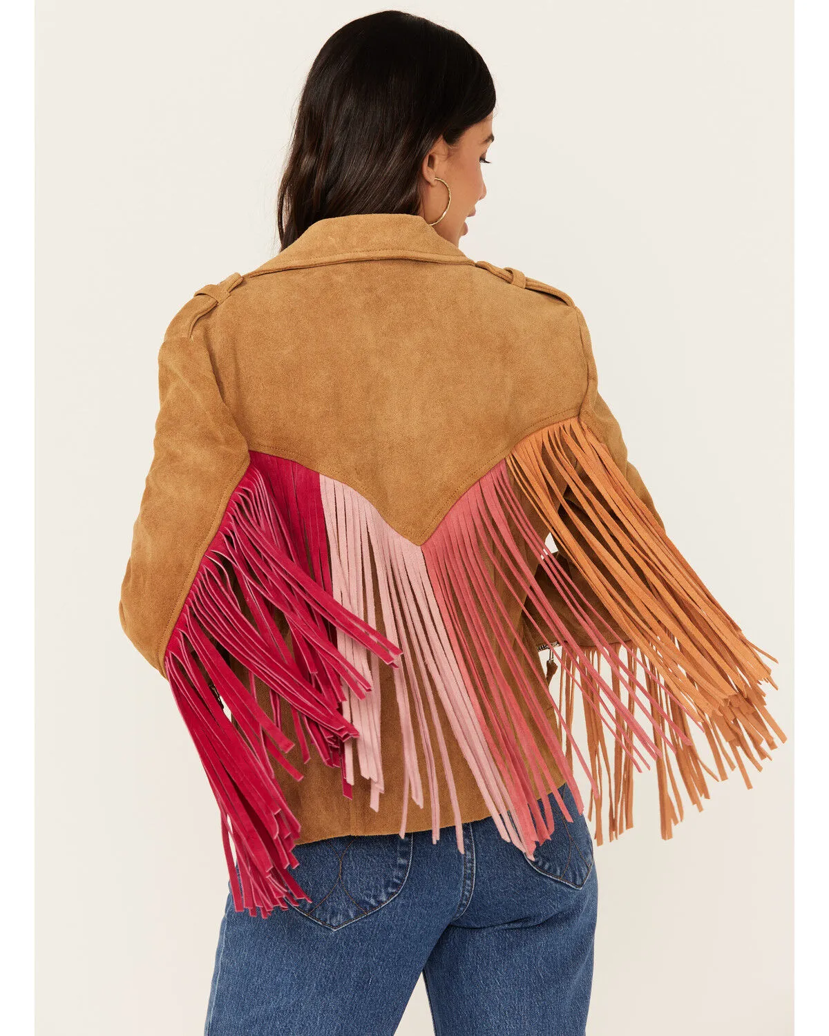 Product Name:  Western & Co Women's Fringe Suede Biker Jacket