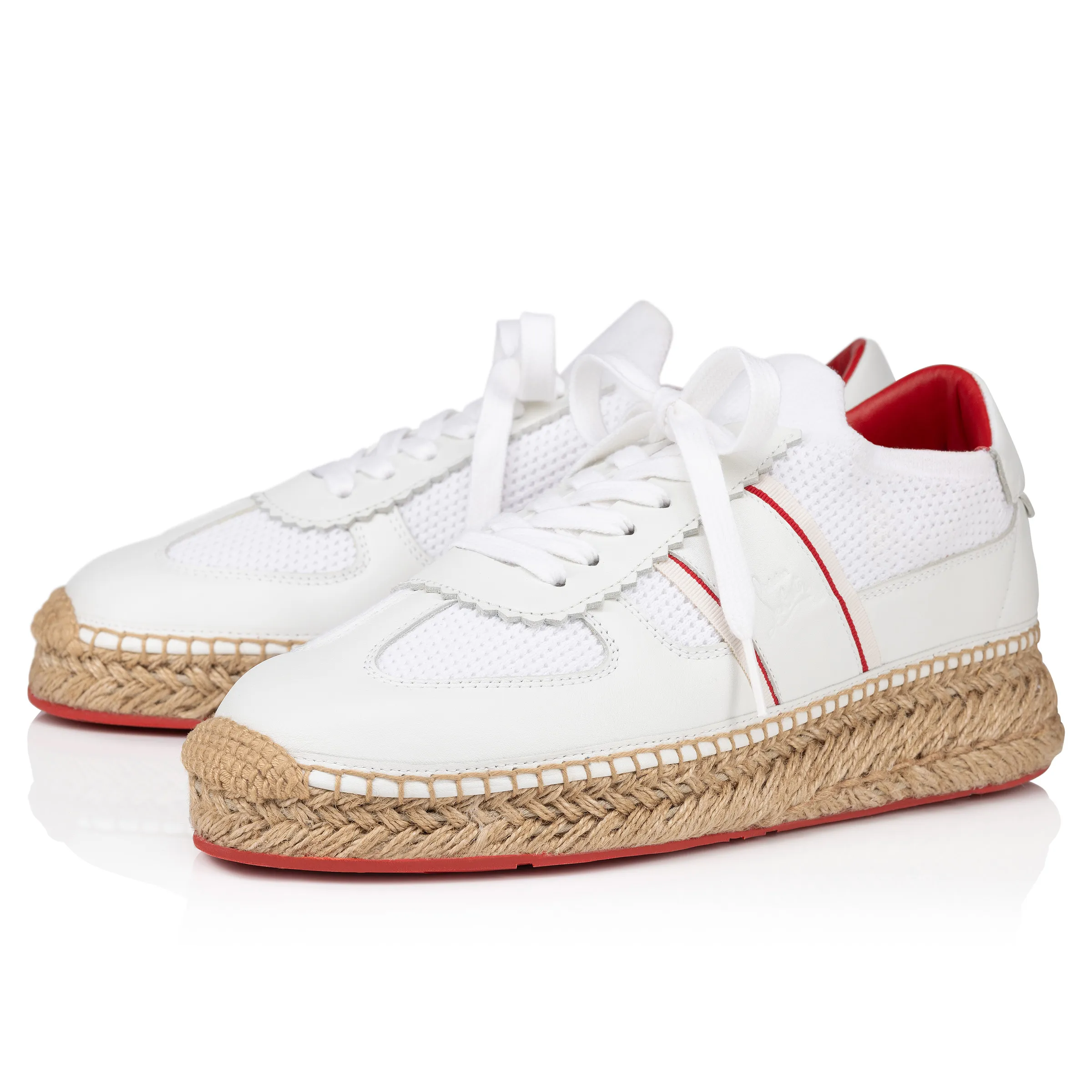 Provencal Sneakers - Calf leather and mesh - White - Men