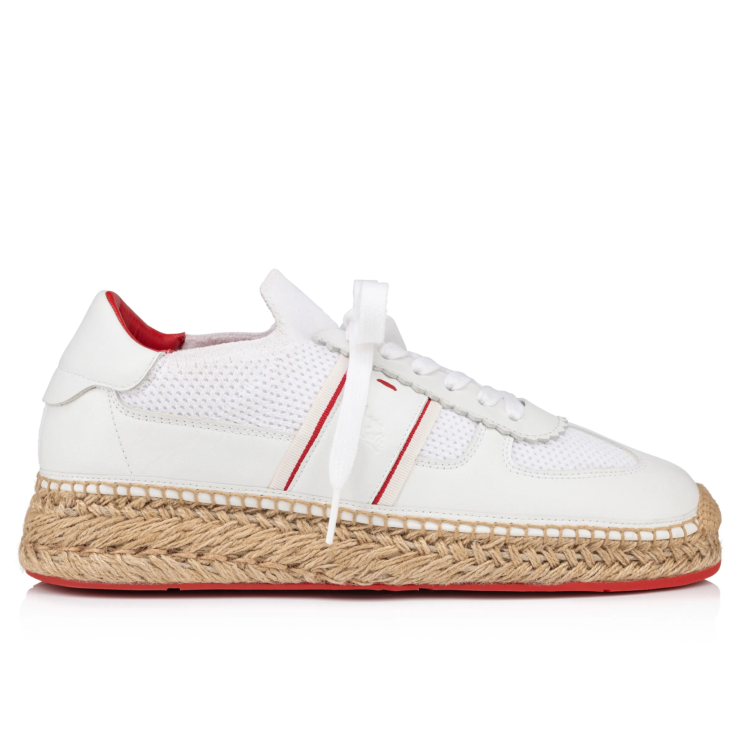 Provencal Sneakers - Calf leather and mesh - White - Men