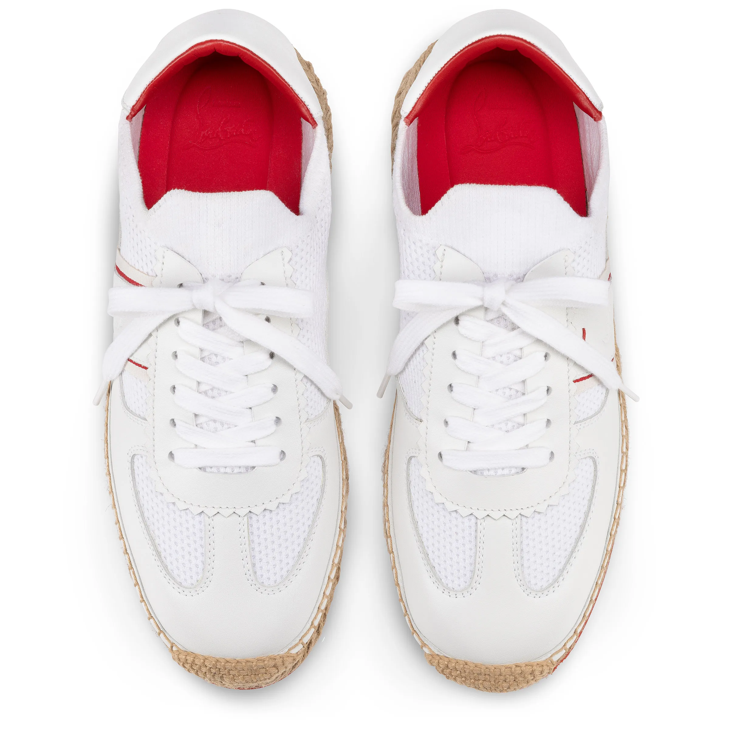 Provencal Sneakers - Calf leather and mesh - White - Men