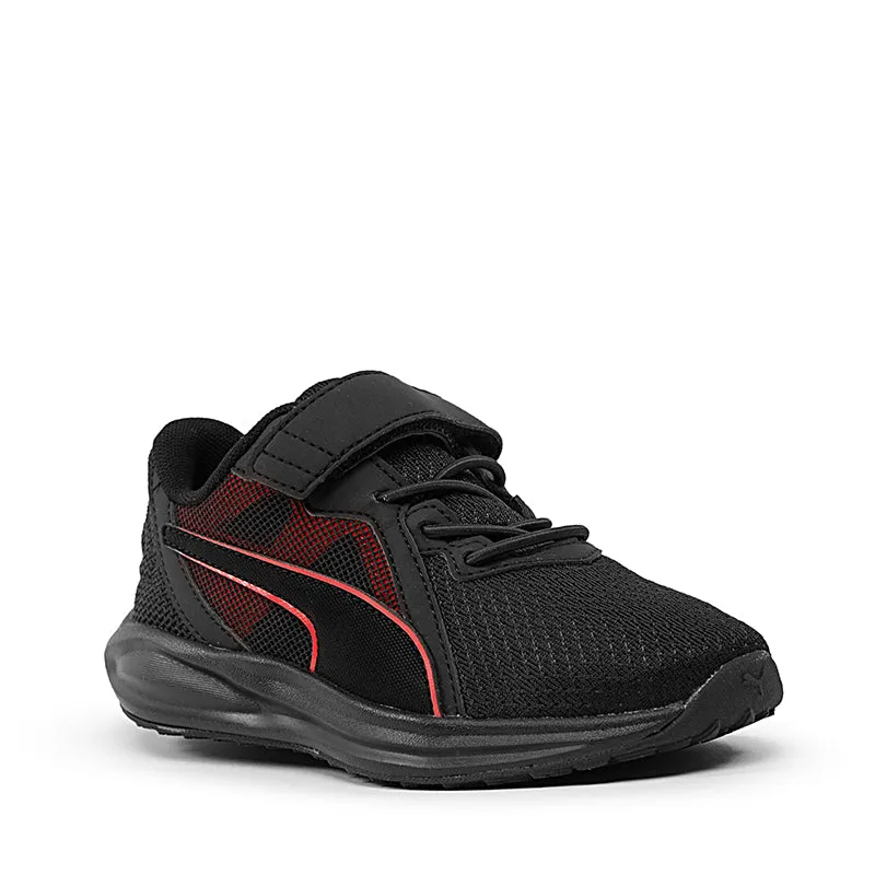 PUMA KIDS TWITCH RUNNER AC PS - PUMA BLACK/HIGH RISK RED