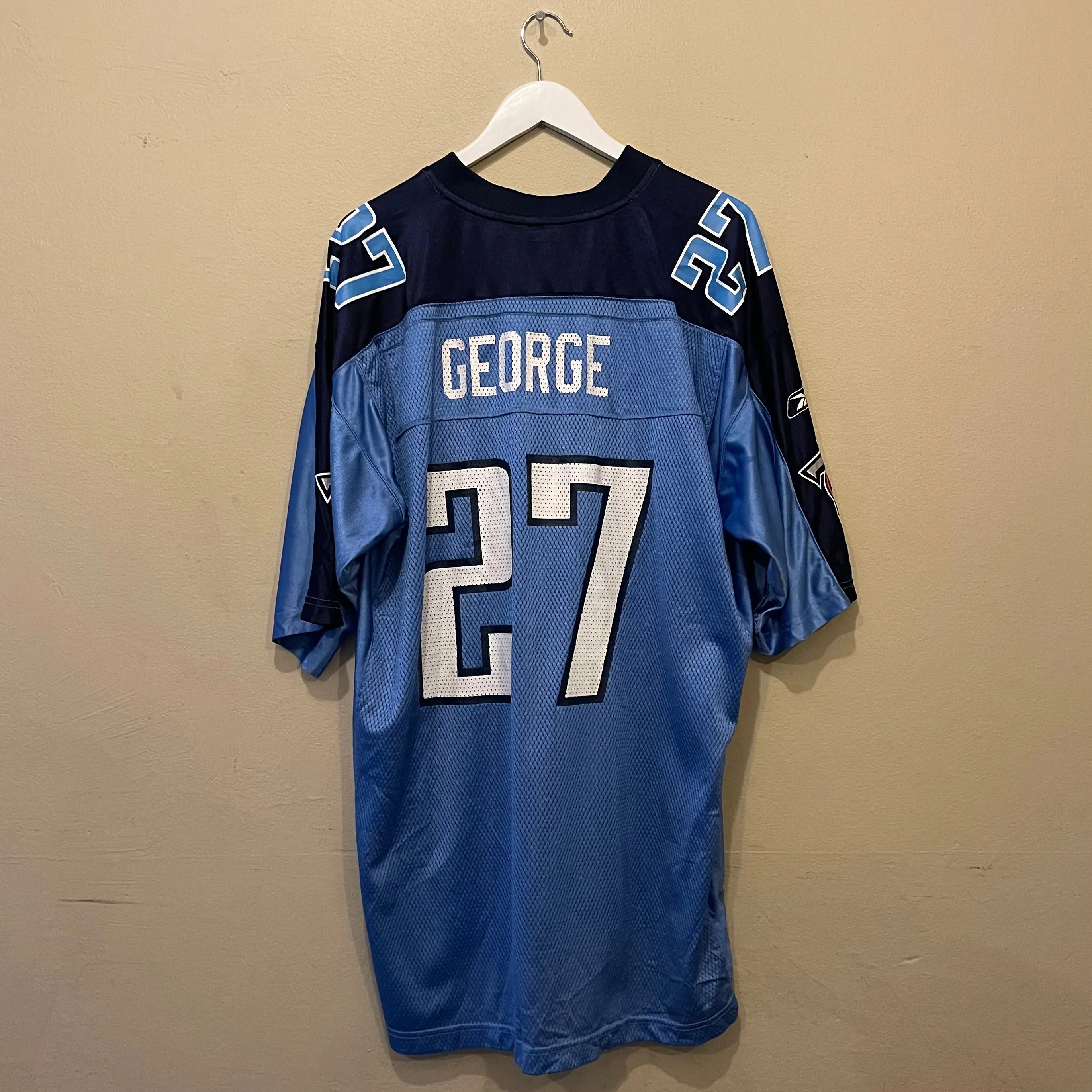 Reebok Tennessee Titans George #27 On Field NFL Jersey