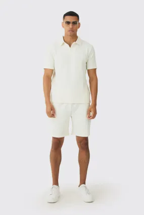 Regular Herringbone Polo And Short Set