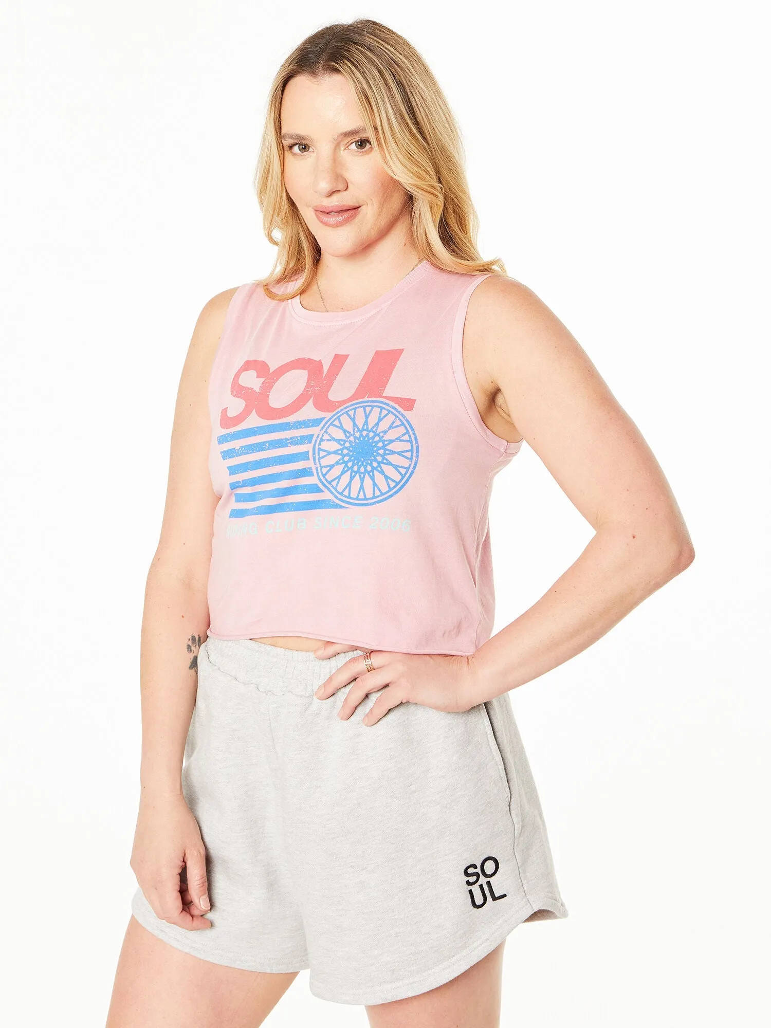 Renee Tank 'SOUL'Logo | Pink