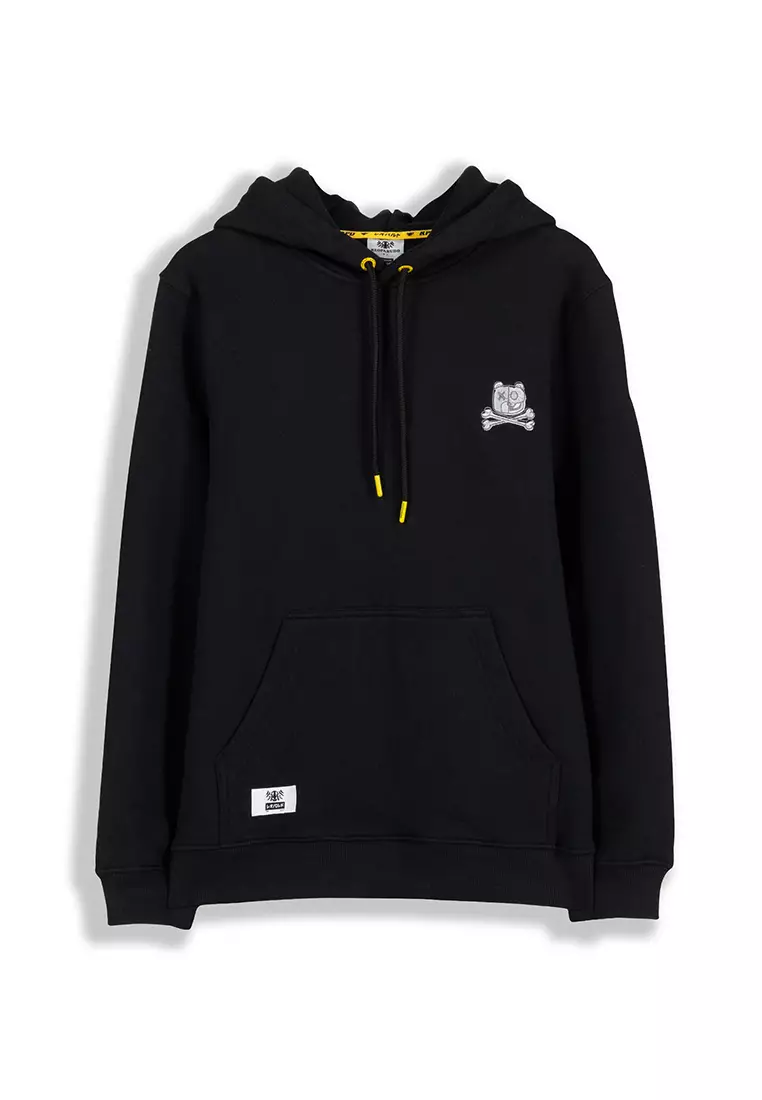 Reoparudo Reoparudo "Shinigami" Embroidered Reflective hooded Jacket (Black)