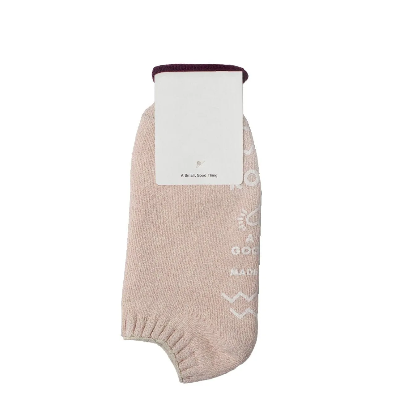 Rototo Recycled Cotton Pile Slipper Socks Ivory / Pink