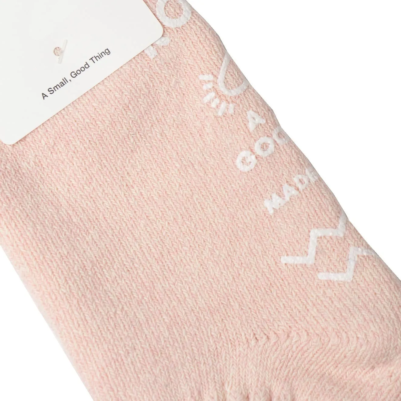 Rototo Recycled Cotton Pile Slipper Socks Ivory / Pink