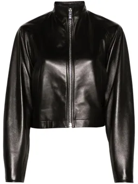 ROUND LEATHER JACKET