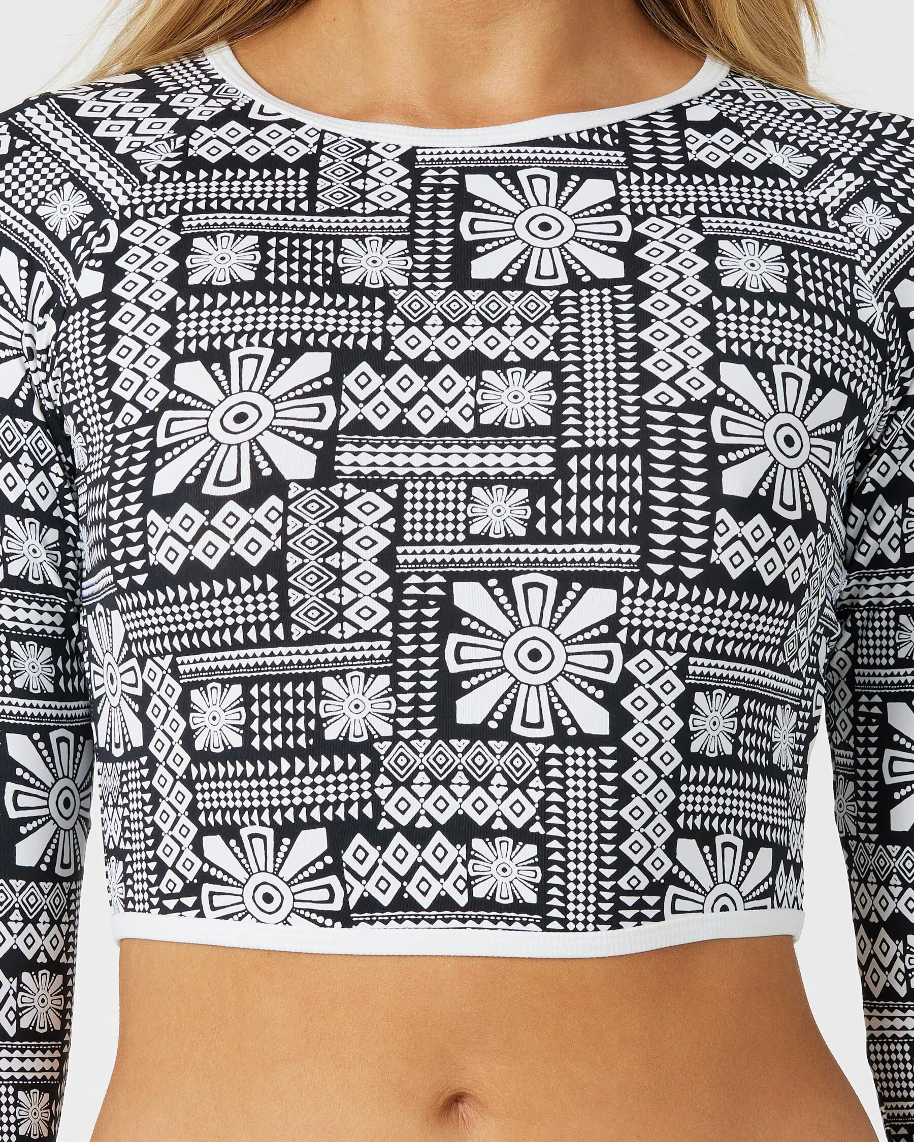 Roxy Mineral Crop Top Long Sleeve Rash Vest