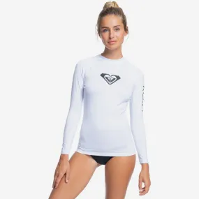 Roxy WHOLE HEARTED - LONG SLEEVE UPF 50 RASH VEST FOR WOMEN WHITE