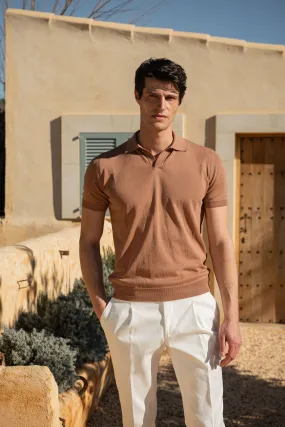 Rusty cotton polo - Made in Italy